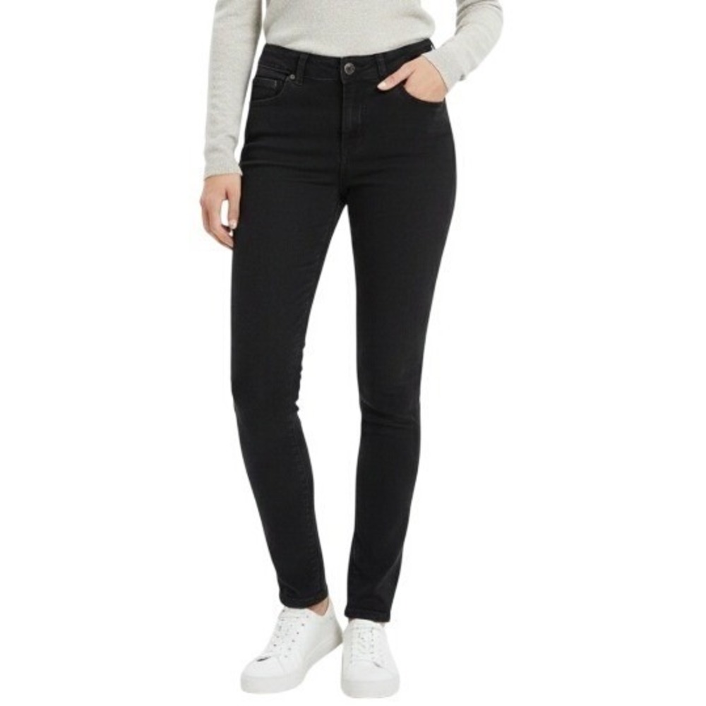 DKNY‎ Jeans Skinny Jeans Womens 10R Black High Rise Slim Dark Wash Denim Pants